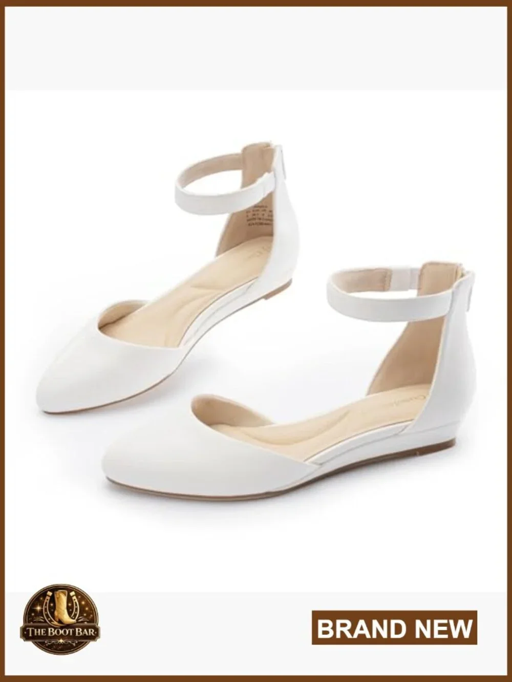 Low Wedge Heel Flats with Ankle Strap, Pointed Toe Dress Shoes for Work Wedding